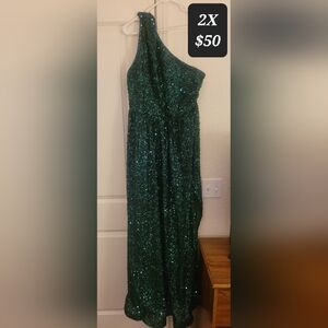 Emerald Green Sequin Dress